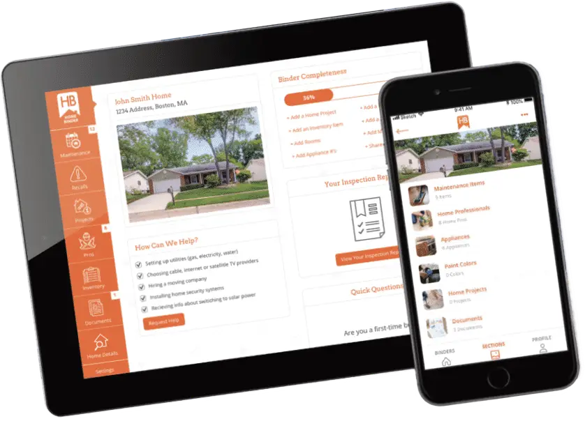 iPad and Phone sample of Home Binder software. iPad and Phone sample of Home Binder software.